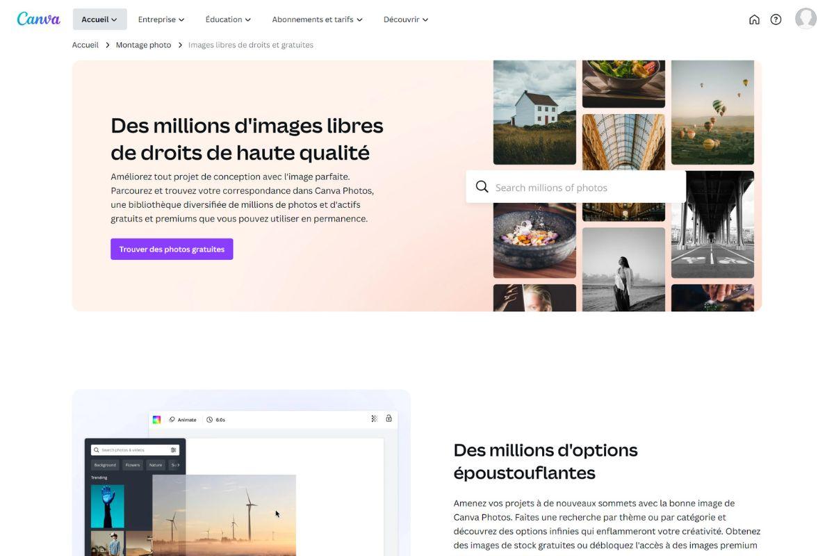 Canva banque d'images